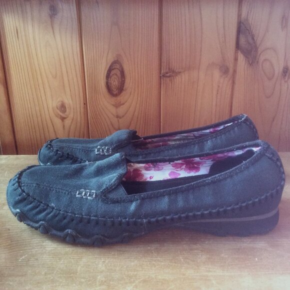 Skechers Black Relaxed Fit Jaywalk Canvas Comfort Slip On Shoes Size 8.5 49020 - Picture 1 of 6